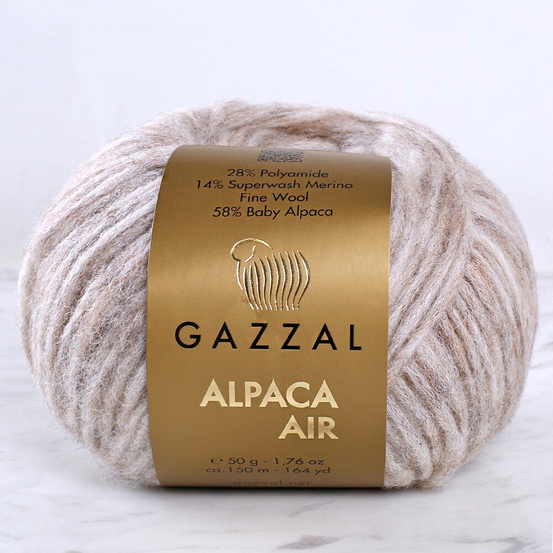 Gazzal Alpaca Air Knitting Yarn , Almond – C:72