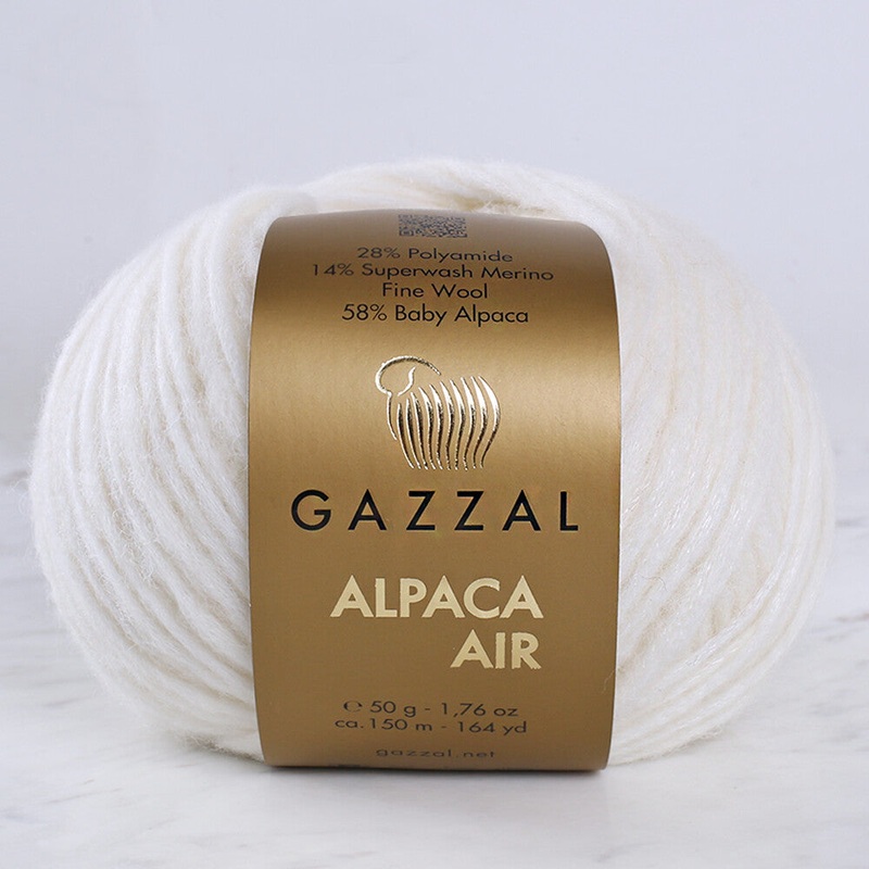 Gazzal Alpaca Air Knitting Yarn , Cream – C:70