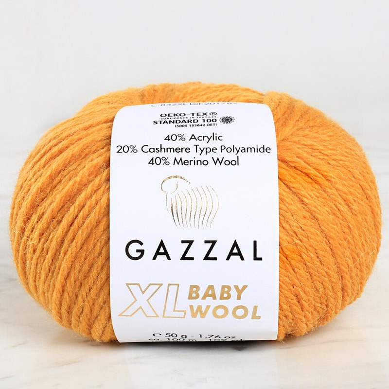 Gazzal Baby Wool XL Baby Yarn, Mussard – 842XL