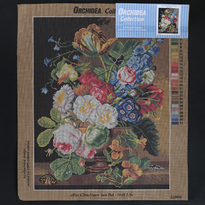Orchidea 40×50 cm Christiaan Van Pol – Still Life Printed Gobelin 3240M