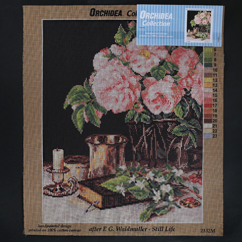 Orchidea 40×50 cm Ferdinand Georg Waldmuller – Still Life Printed Gobelin 2132M