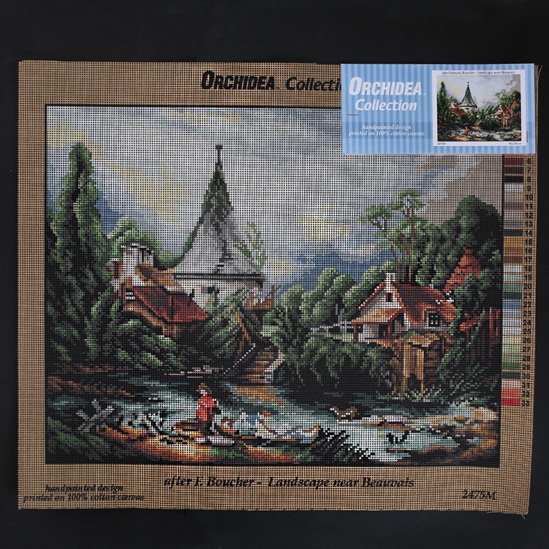 Orchidea 40×50 cm Franois Boucher – Landscape Near Beauvais Printed Gobelin 2475M