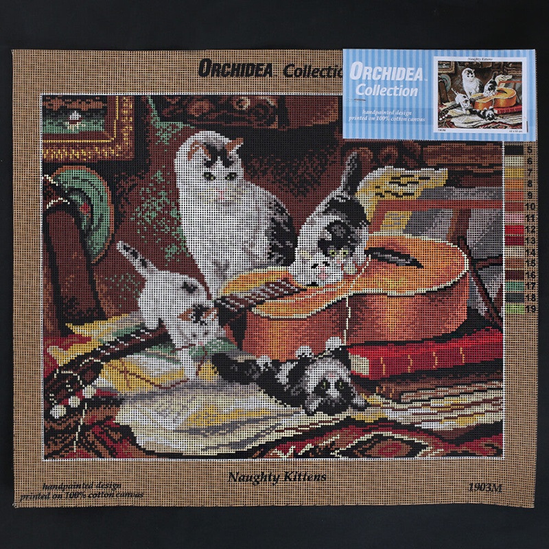 Orchidea 40×50 cm Naughty Kittens Printed Gobelin 1903M