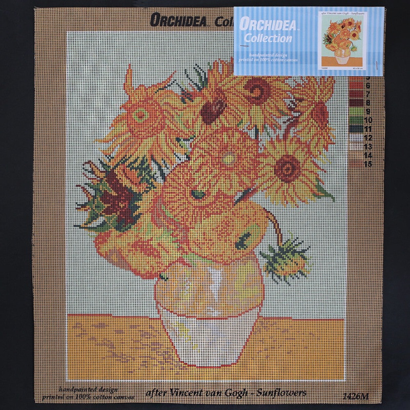 Orchidea 40×50 cm Vincent Van Gobh – Sunflowers Printed Gobelin 1426M