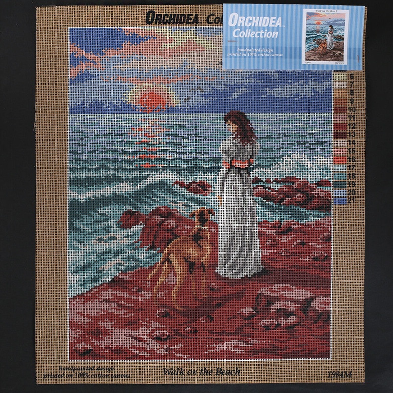 Orchidea 40×50 cm Walk On The Beach Printed Gobelin 1984M