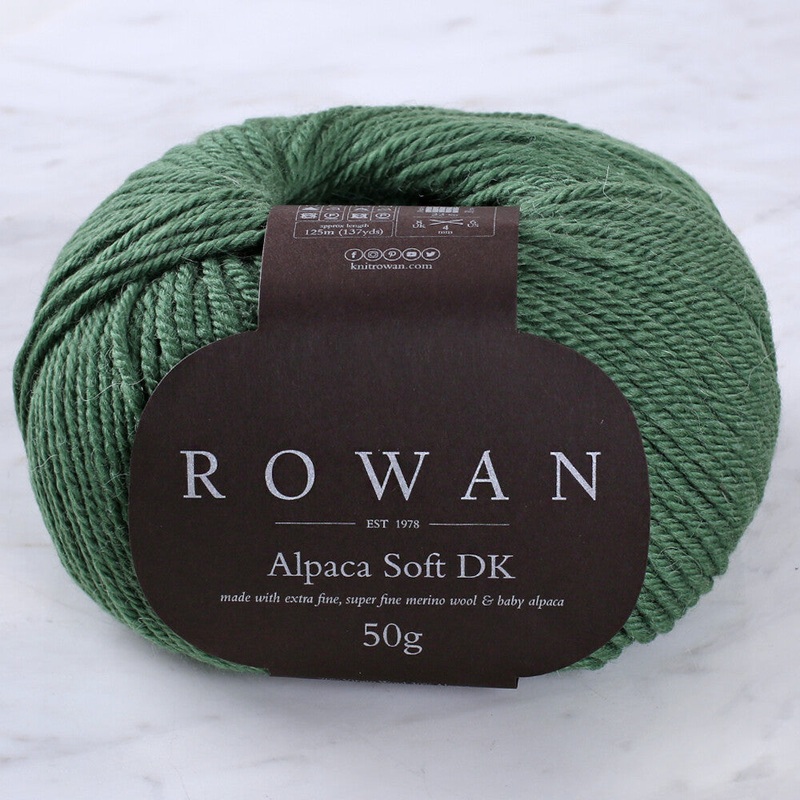 Rowan Alpaca Soft DK Yarn, Green – 00215