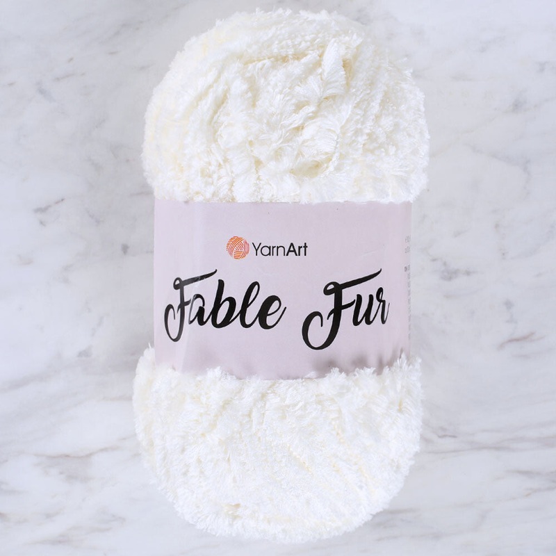 YarnArt Fable Fur Yarn- Bone – 966