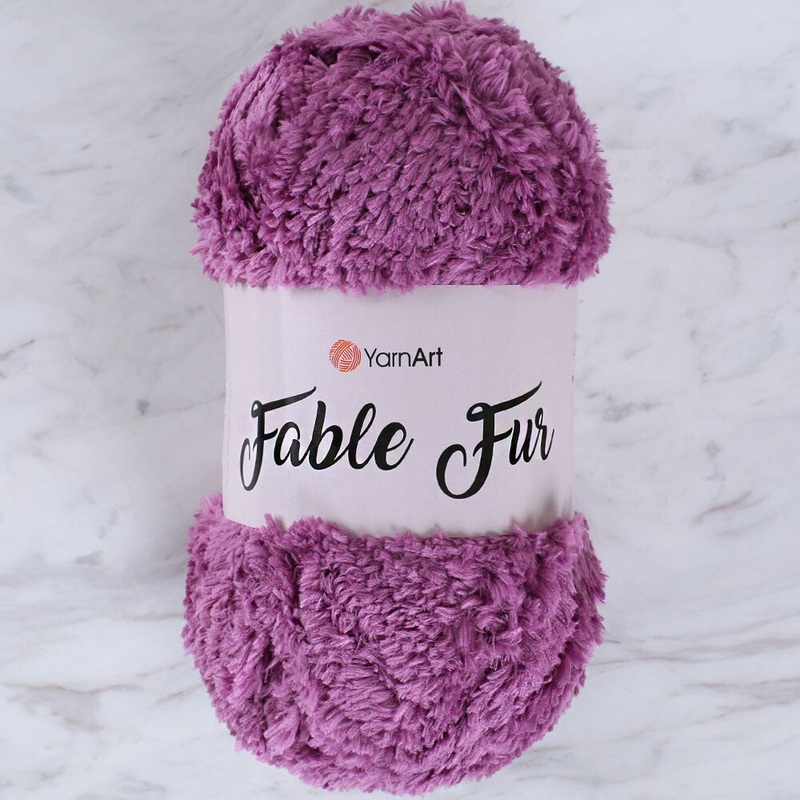 YarnArt Fable Fur Yarn- Mauve – 979