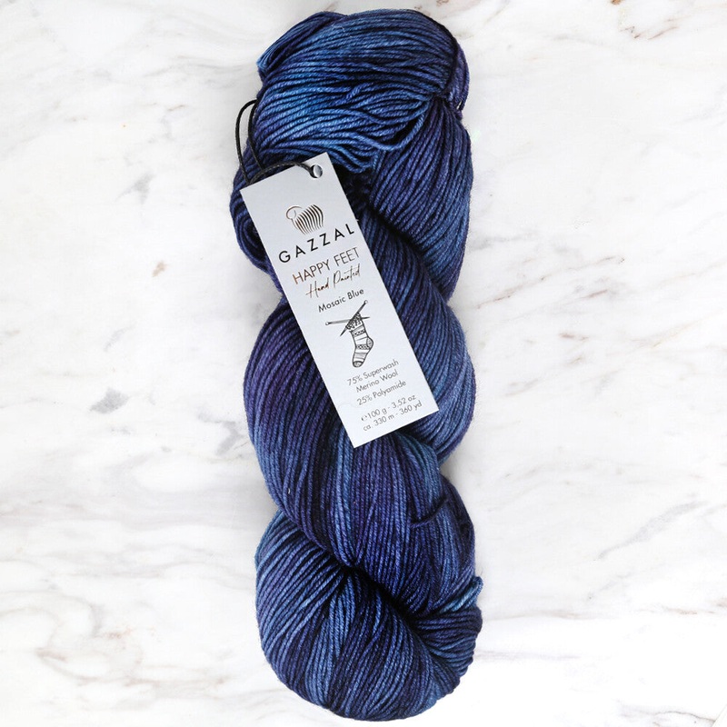Gazzal Happy Feet Socks Knitting Yarn , Variegated – 3256