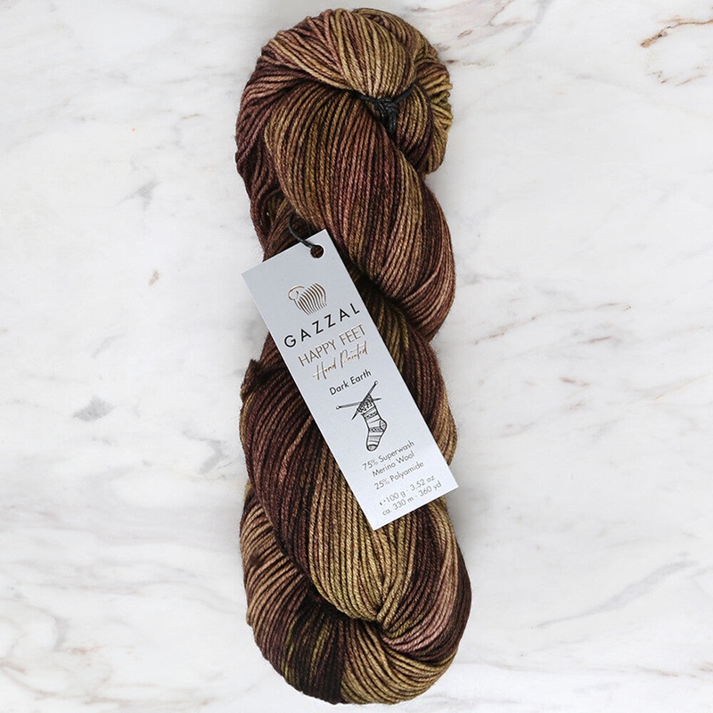 Gazzal Happy Feet Socks Knitting Yarn , Variegated – 3262