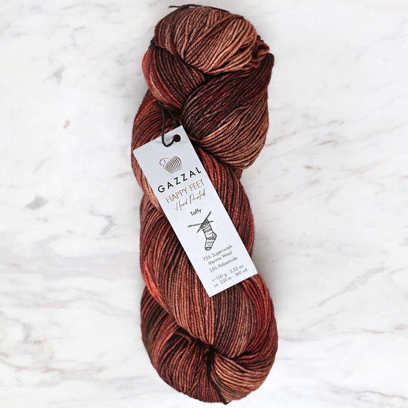 Gazzal Happy Feet Socks Knitting Yarn , Variegated – 3264