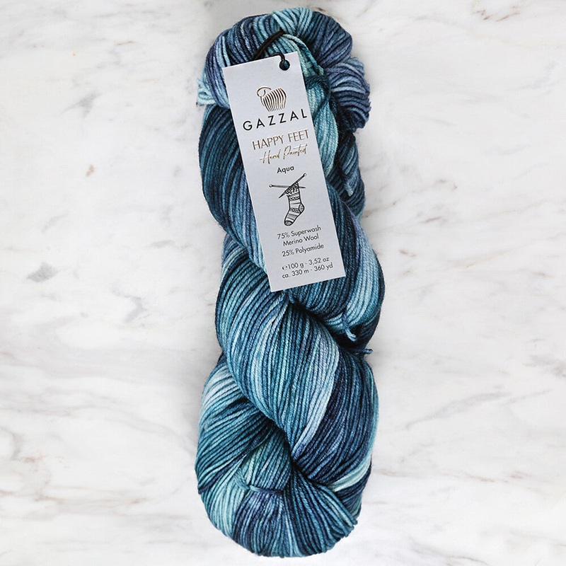 Gazzal Happy Feet Socks Knitting Yarn , Variegated – 3266