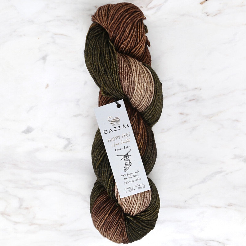 Gazzal Happy Feet Socks Knitting Yarn , Variegated – 3269