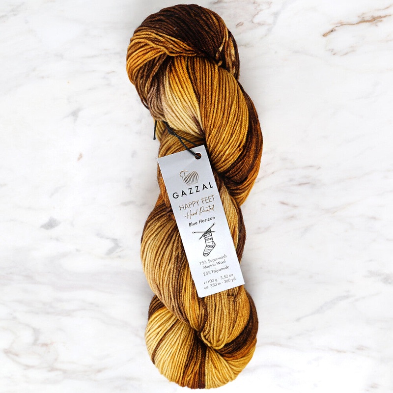 Gazzal Happy Feet Socks Knitting Yarn ,Variegated – 3274