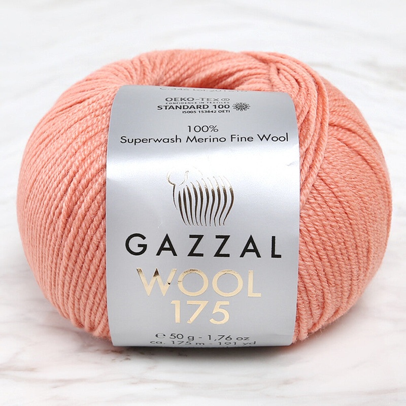 Gazzal Wool 175 50 Gr Yarn, Dark Salmon – 346