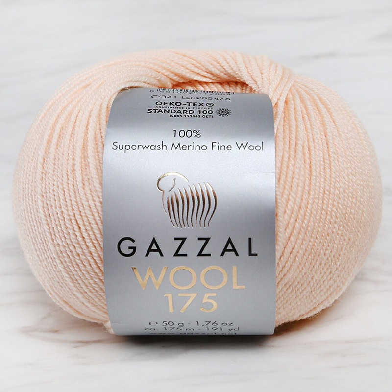 Gazzal Wool 175 50 Gr Yarn, Powder – 341