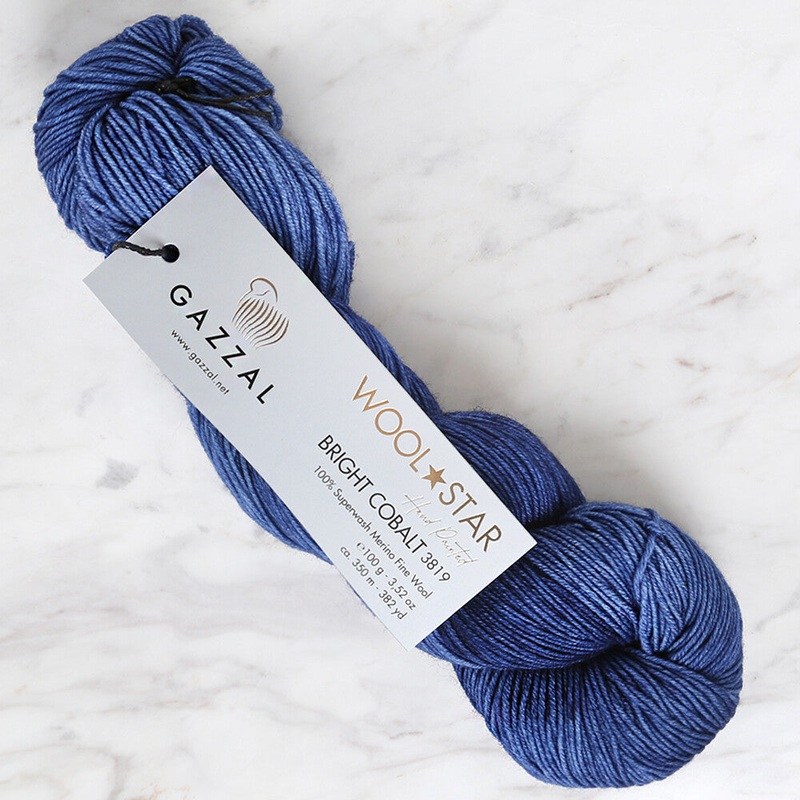 Gazzal Wool Star Yarn, Blue – 3819