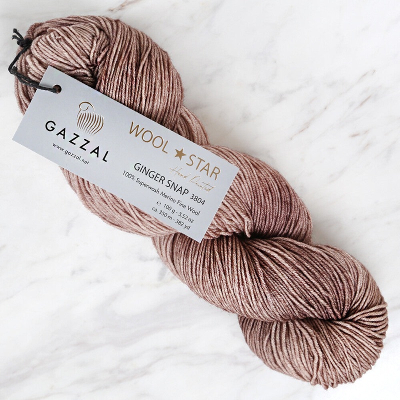 Gazzal Wool Star Yarn, Brown – 3804