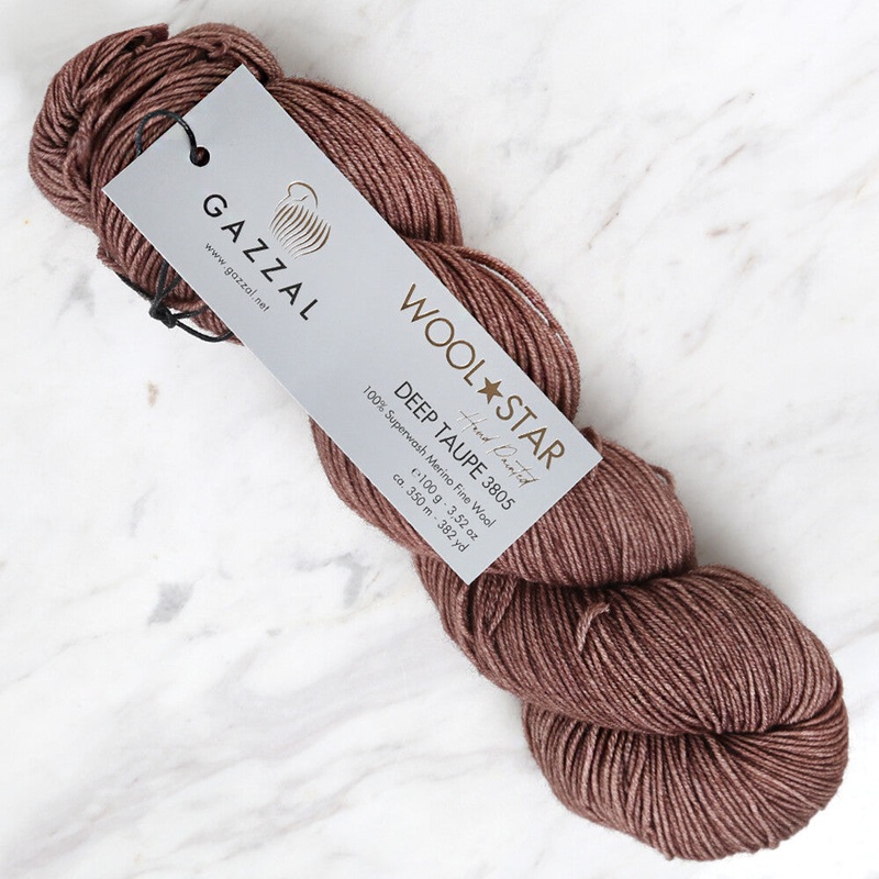 Gazzal Wool Star Yarn, Brown – 3805