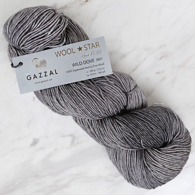 Gazzal Wool Star Yarn, Grey – 3801