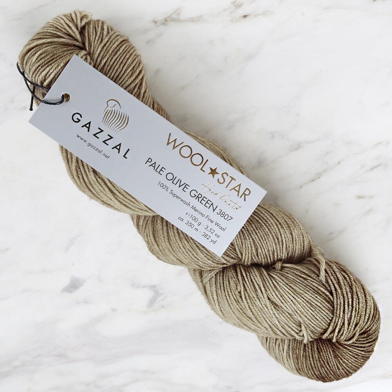 Gazzal Wool Star Yarn, Olive – 3807