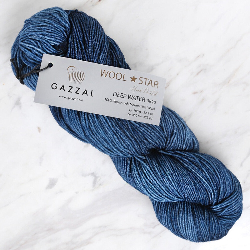 Gazzal Wool Star Yarn, Petrol Blue – 3820