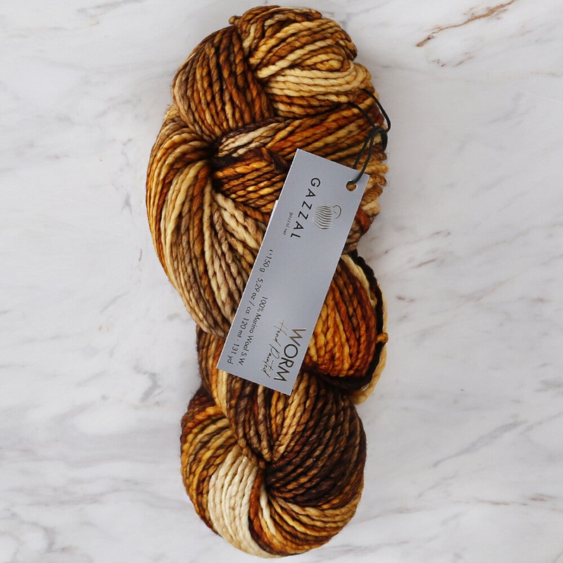 Gazzal Worm Hand Paints Yarn, Variegated – 3881