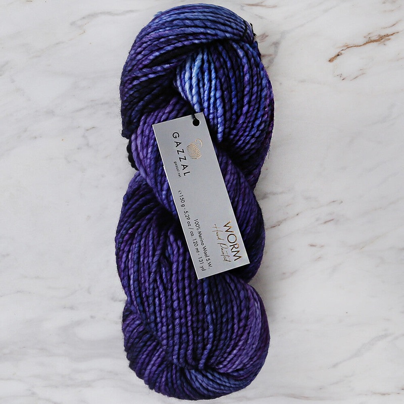 Gazzal Worm Hand Paints Yarn, Variegated – 3882