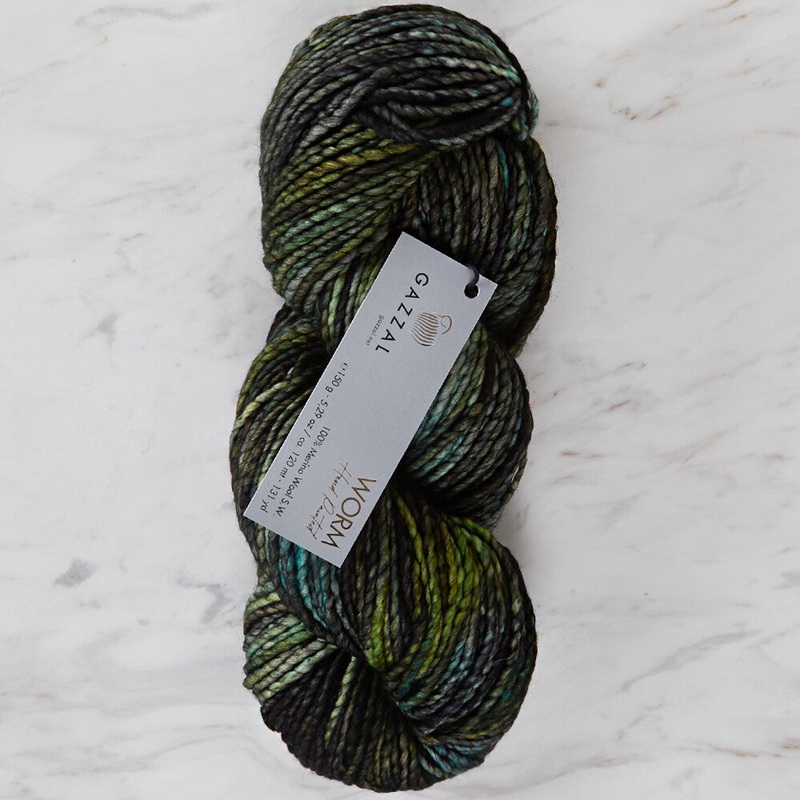 Gazzal Worm Hand Paints Yarn, Variegated – 3886