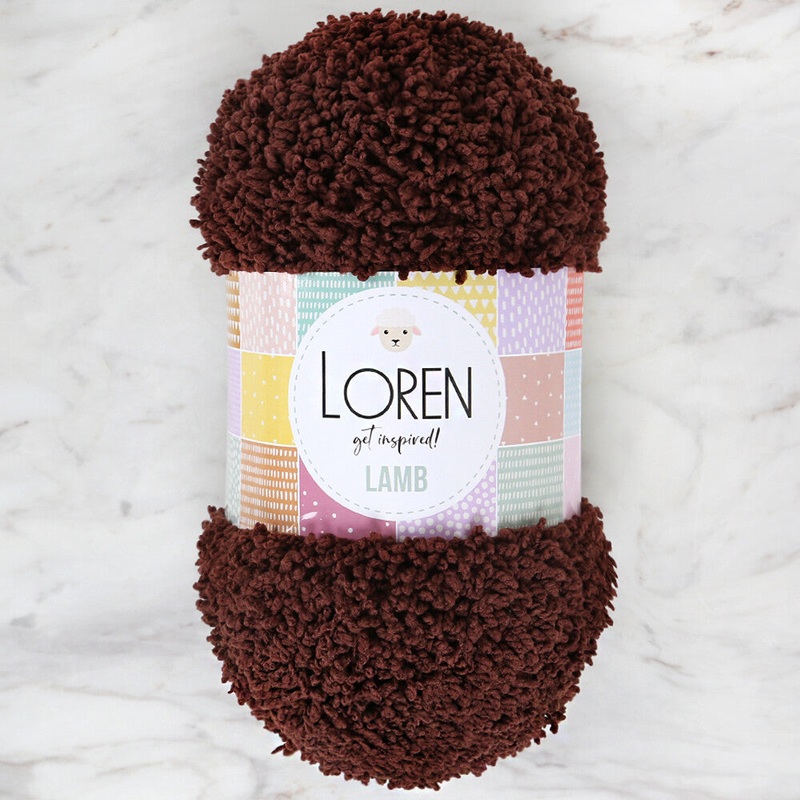 Loren Lamb Baby Yarn, Brown – R043