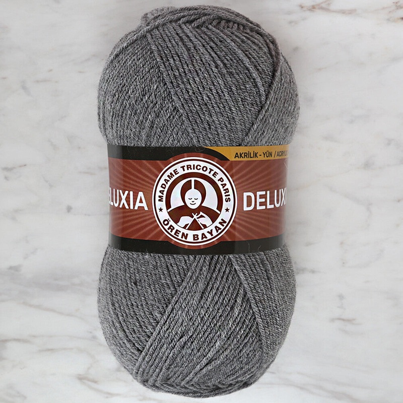 Madame Tricote Paris Deluxia Knitting Yarn, Grey – 008