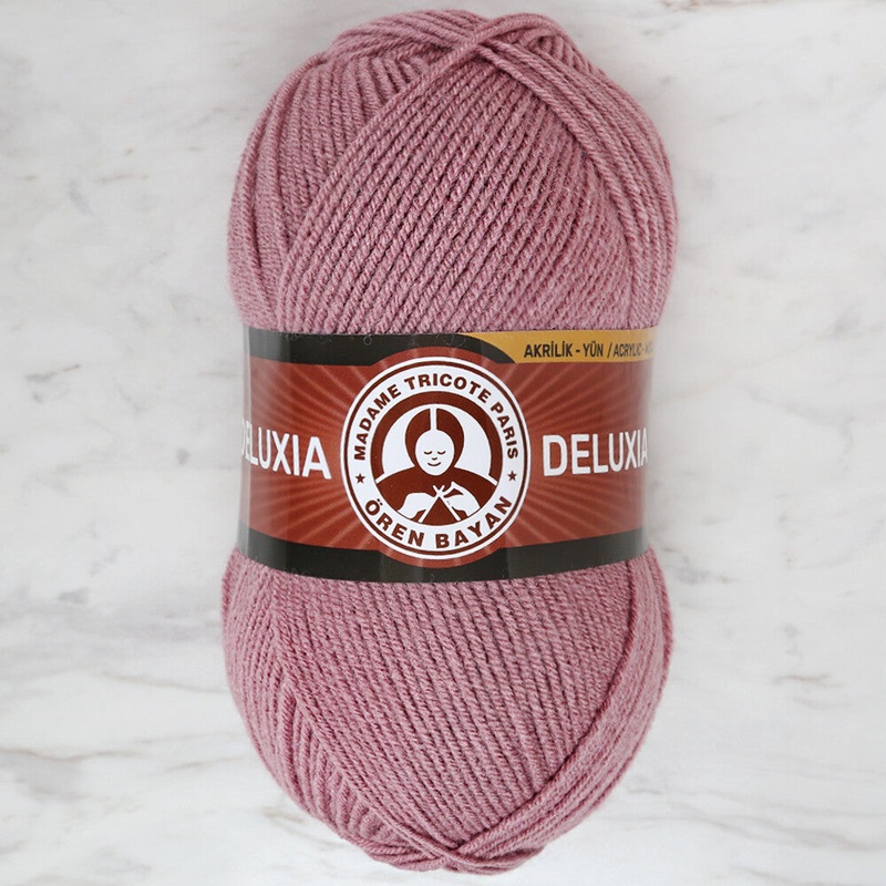Madame Tricote Paris Deluxia Knitting Yarn, Rose Color – 127