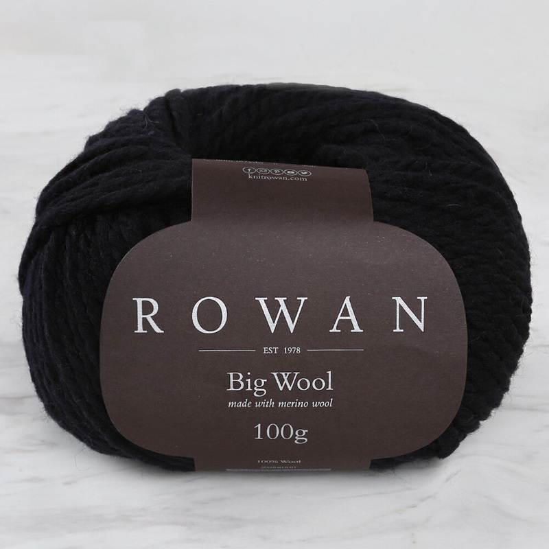 Rowan Big Wool Yarn, Black – 00008