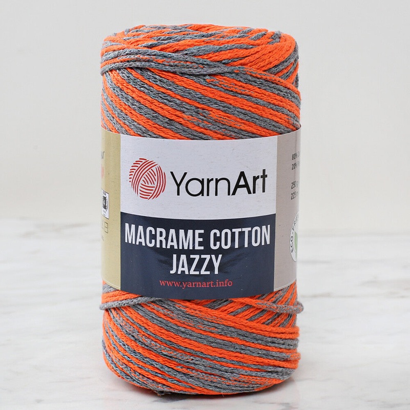 YarnArt Macrame Cotton Jazz Yarn, Variegated – 1202