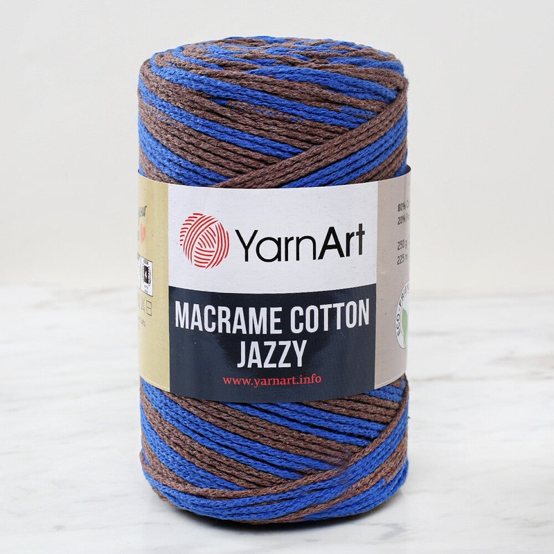YarnArt Macrame Cotton Jazz Yarn, Variegated – 1208
