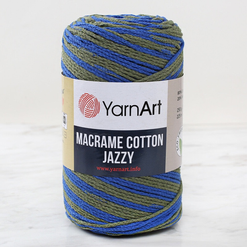 YarnArt Macrame Cotton Jazz Yarn, Variegated – 1217