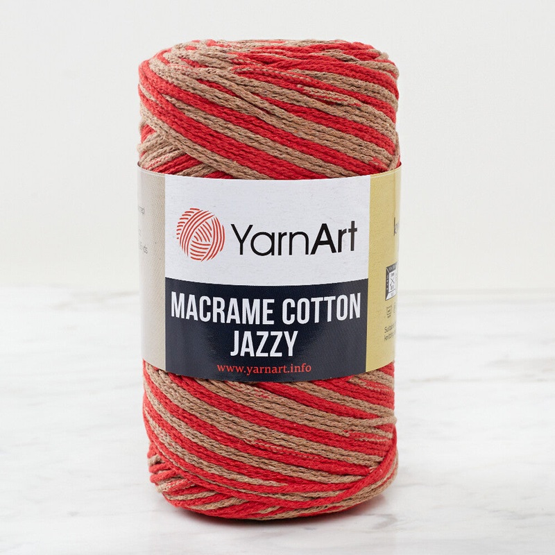 YarnArt Macrame Cotton Jazz Yarn, Variegated – 1218
