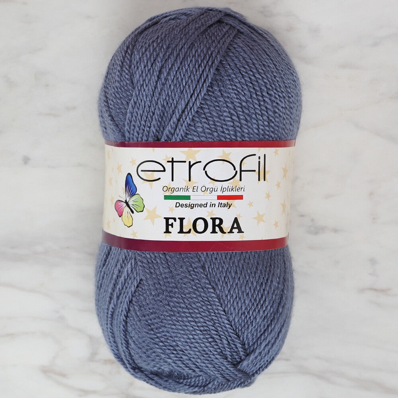 Etrofil Flora Knitting Yarn, Blue – 75023