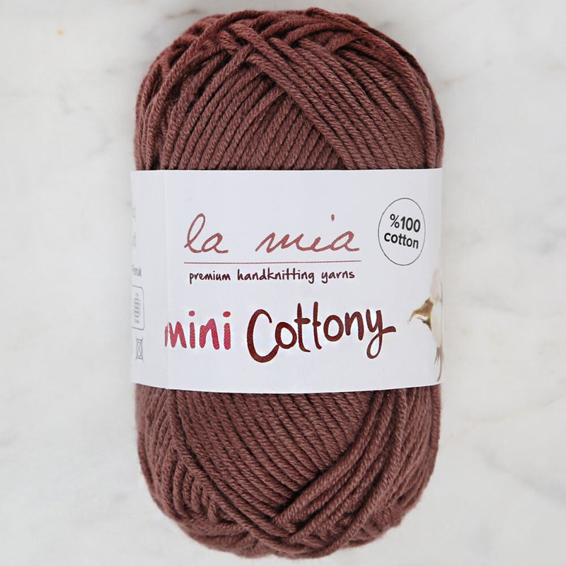 La Mia Mini Cottony 25 g Baby Yarn Brown – L036