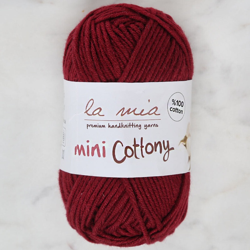 La Mia Mini Cottony 25 g Baby Yarn Burgundy – L023