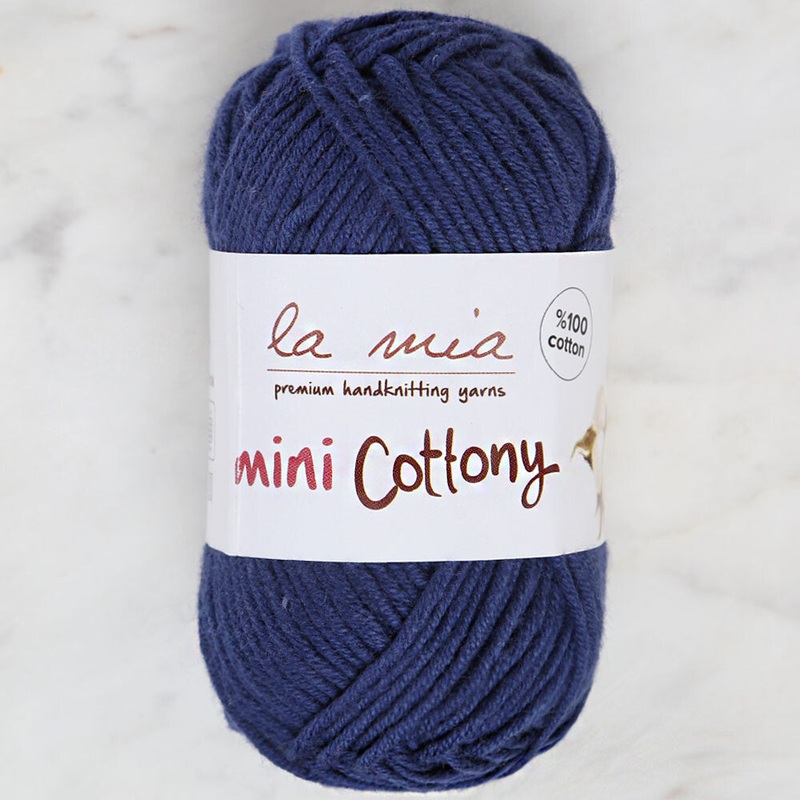 La Mia Mini Cottony 25 g Baby Yarn Navy Blue – L038