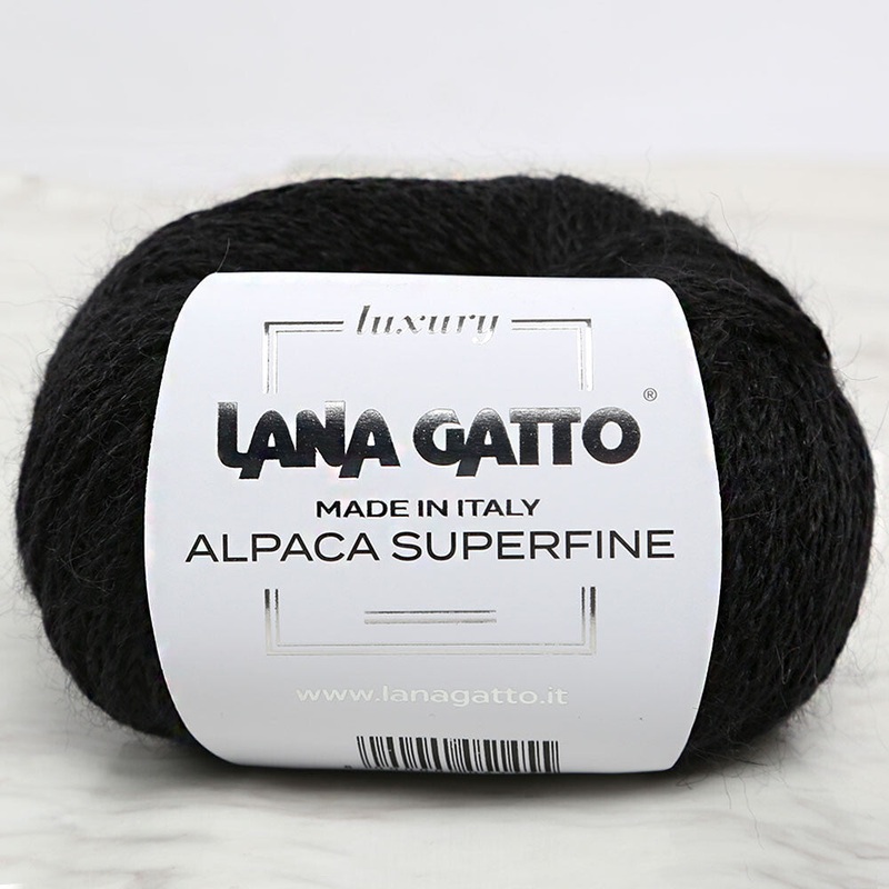 Lana Gatto Alpaca Superfine, Black – 7613