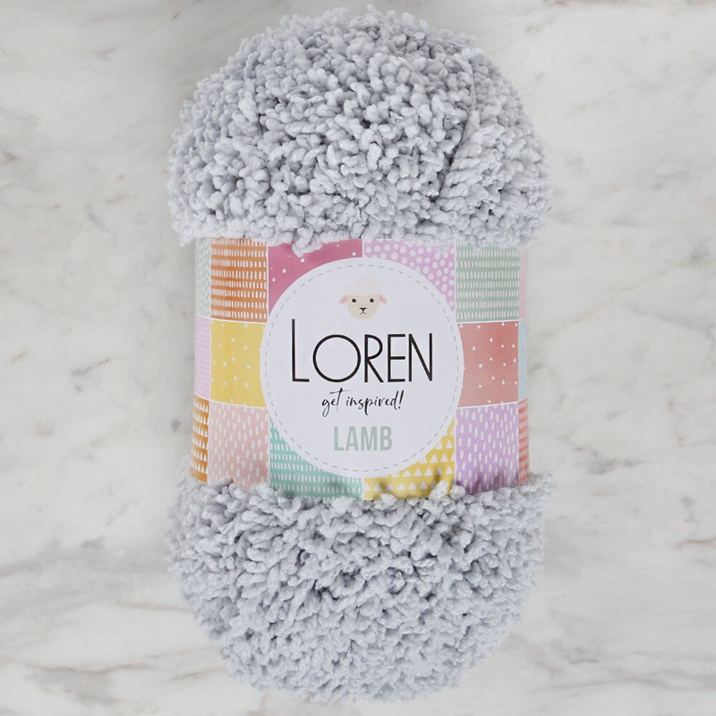 Loren Lamb Baby Yarn, Grey – R044