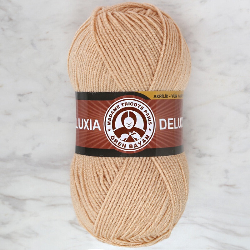 Madame Tricote Paris Deluxia Knitting Yarn, Beige – 114