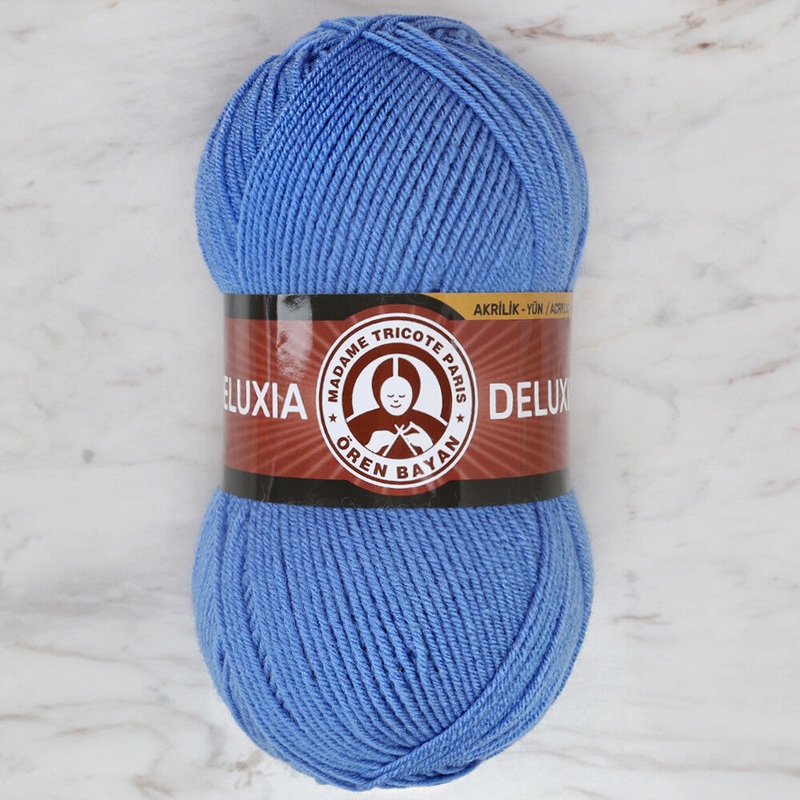 Madame Tricote Paris Deluxia Knitting Yarn, Blue – 015