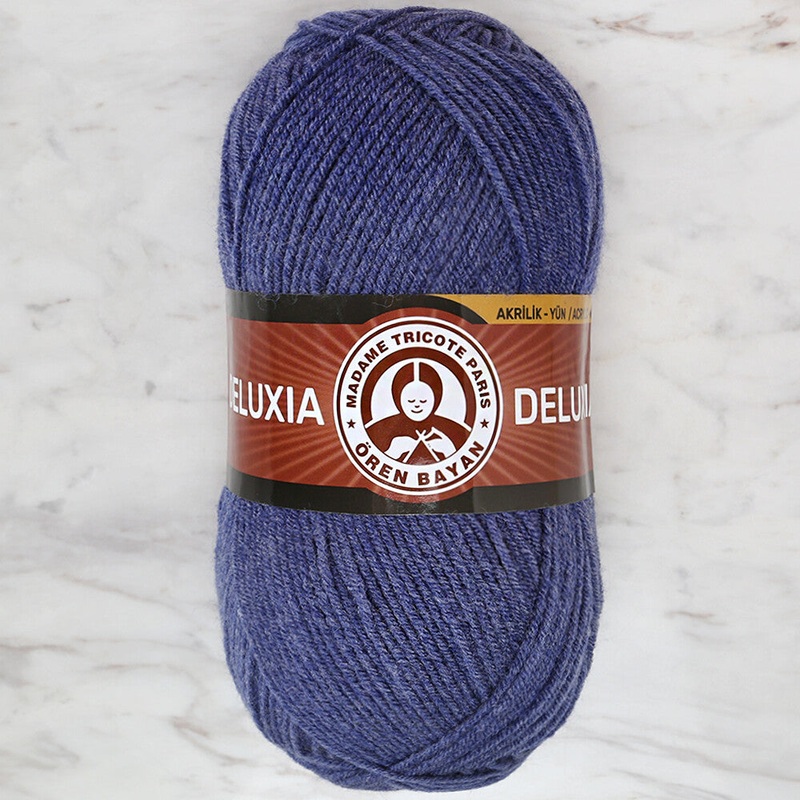 Madame Tricote Paris Deluxia Knitting Yarn, Blue – 138