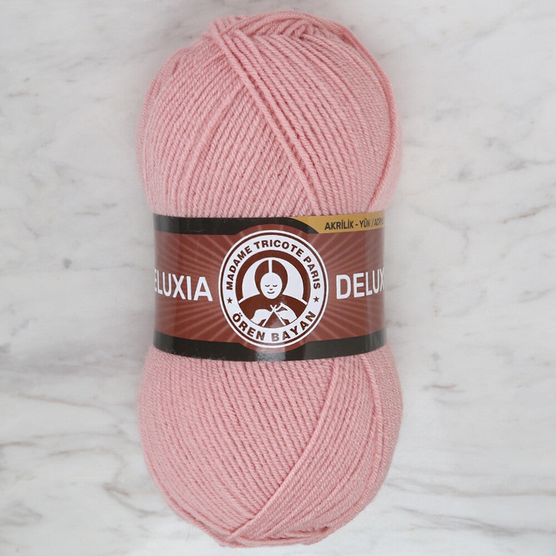 Madame Tricote Paris Deluxia Knitting Yarn, Light Pink – 001