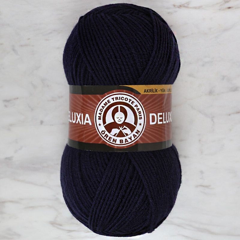 Madame Tricote Paris Deluxia Knitting Yarn, Navy Blue – 019