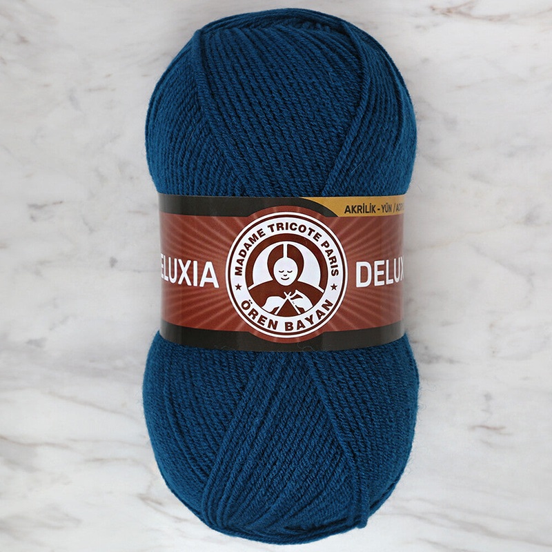 Madame Tricote Paris Deluxia Knitting Yarn, Petrol Blue – 101