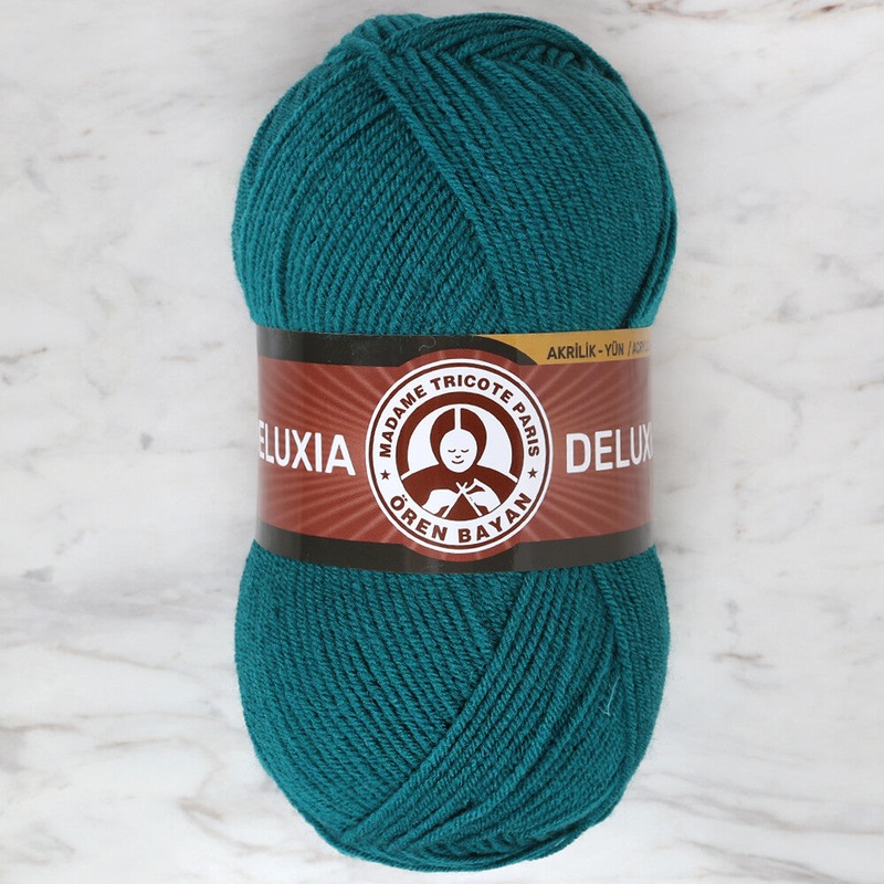 Madame Tricote Paris Deluxia Knitting Yarn, Petrol Green – 105